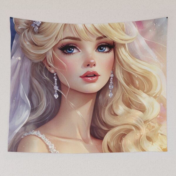 Item preview, Portrait of a stunningly beautiful bride in watercolor designed and sold by Millionsxi.