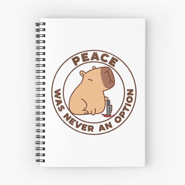 Item preview, Peace Was Never an Option Funny Cute Capybara [light version] designed and sold by Kraftees.