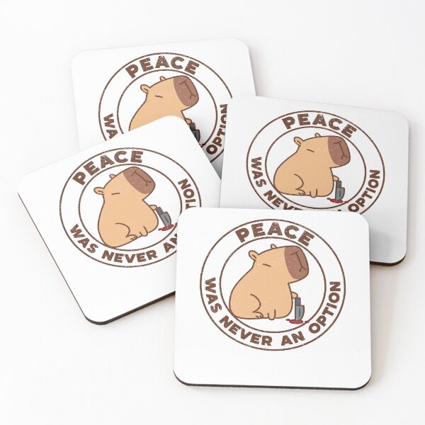 Item preview, Peace Was Never an Option Funny Cute Capybara [light version] designed and sold by Kraftees.
