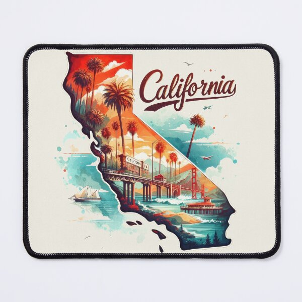 Item preview, CALIFORNIA United States of America, artistic shape designed and sold by Margival.