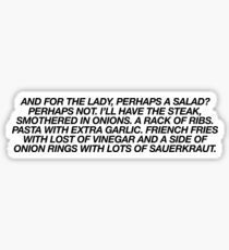 White Chicks Salad ~ Meme Joke Funny Sticker
