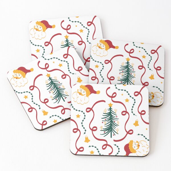 Item preview, Festive Santa and Old Time Christmas Tree designed and sold by VintageStyle.