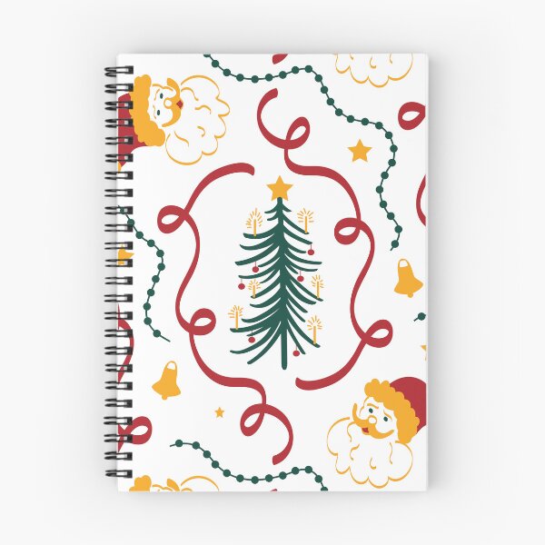 Artikelvorschau, Festlicher Weihnachtsmann und altmodischer Weihnachtsbaum entworfen und verkauft von VintageStyle.