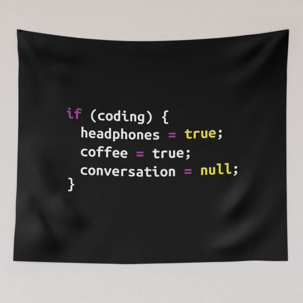 Item preview, Code Meme 1 (black bg) designed and sold by DreamPrintPro.