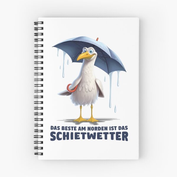 Item preview, Schietwetter Saying – Funny Seagull North Coast Rain designed and sold by Infinitee8hirts.