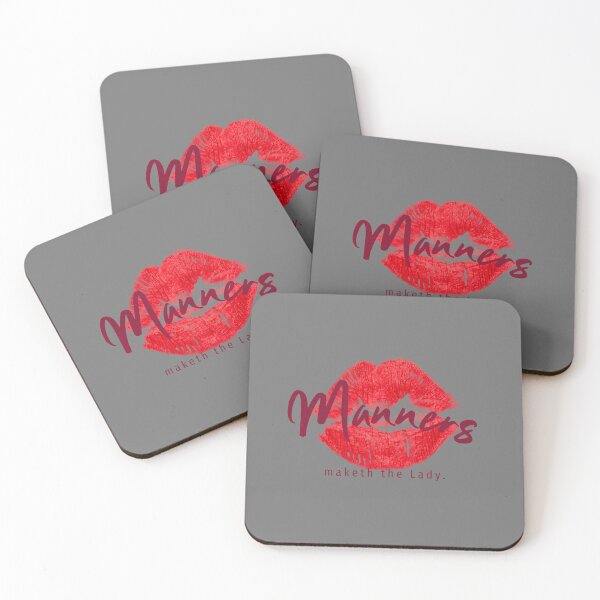 Item preview, Manners Maketh the Lady, Red lips, etiquette  designed and sold by BeebopGraphics.