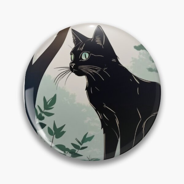 Item preview, Black cat in a forest designed and sold by TheMysticCats.
