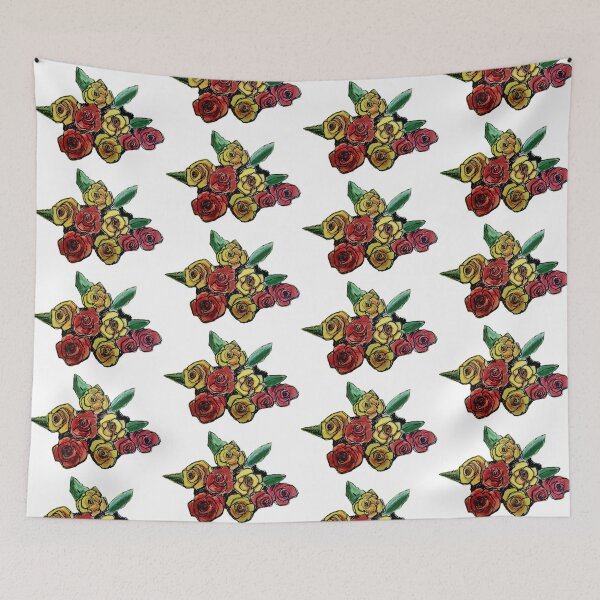 Item preview, Colorful Vintage Rose Bouquet designed and sold by dpenn.