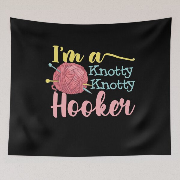 Item preview, Knotty Hooker Handcraft Skilled Knitting Knitter Lover designed and sold by farhanhafeez.