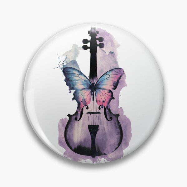 Item preview,  a beautiful butterfly within violin's silhouette designed and sold by 123ks.
