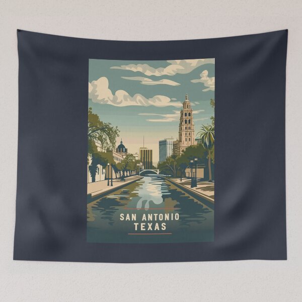 Item preview, A Vintage Travel Art of San Antonio - Texas   designed and sold by GoodOldVintage.