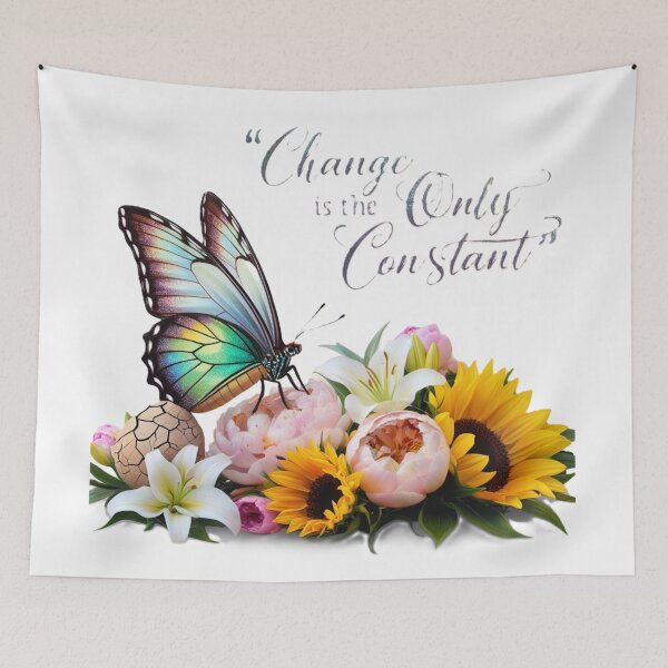 Item preview, “Embrace Transformation - Inspirational Butterfly and Floral Design” designed and sold by merve02shop.