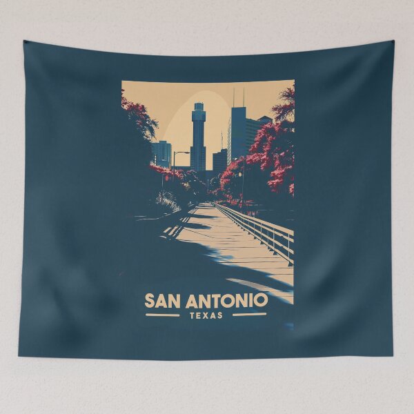 Item preview, A Vintage Travel Art of San Antonio - Texas   designed and sold by GoodOldVintage.