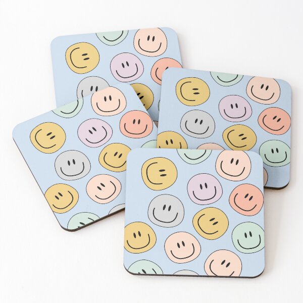 Item preview, Cute Smiley Aesthetic Blue designed and sold by Fairyflair Co.