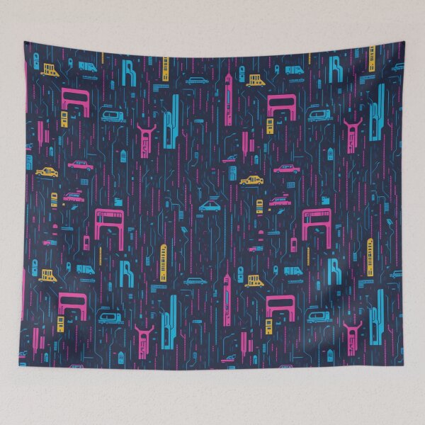 Item preview, Urban Neon Grid designed and sold by Daniel Haddad.