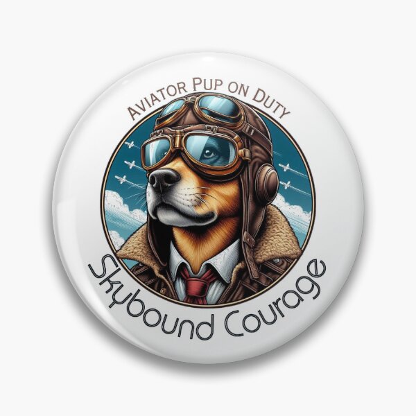 Item preview, heroic dog - Skybound Courage - Aviator Pup on Duty designed and sold by Iden-store.