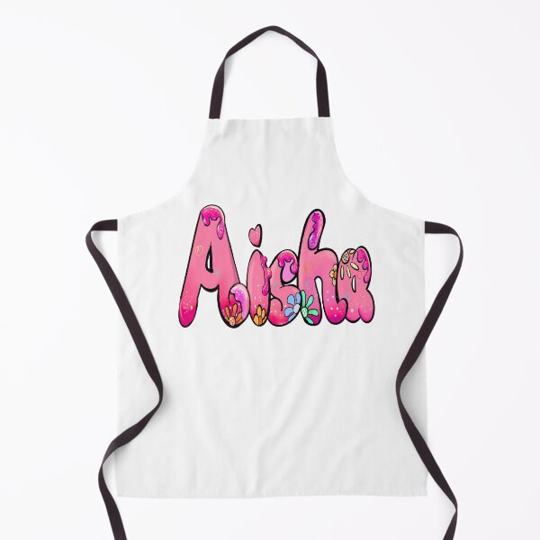 Item preview, Aisha popular girls name woman women’s first name in pink flowers drip calligraphy Aisha designed and sold by Artonmytee.
