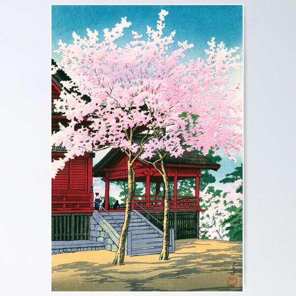 Item preview, Templo Kiyomizudo en Ueno por Kawase Hasui designed and sold by Takeda-art.