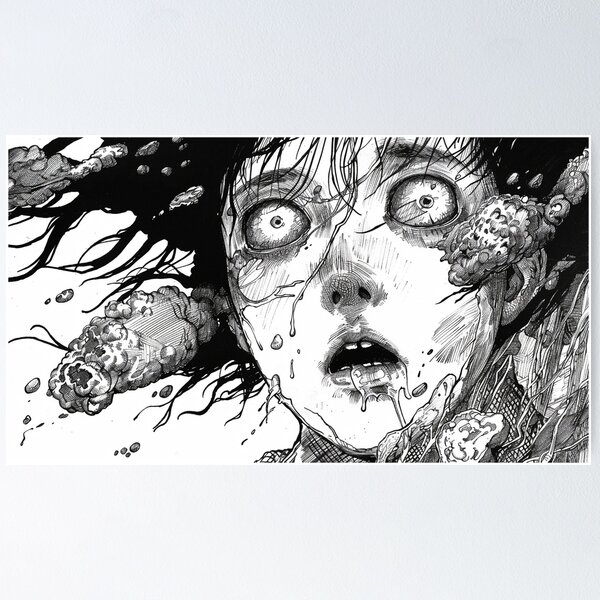 Item preview, shattered silence – black and white horror manga anime girl designed and sold by ForsakenFrames.
