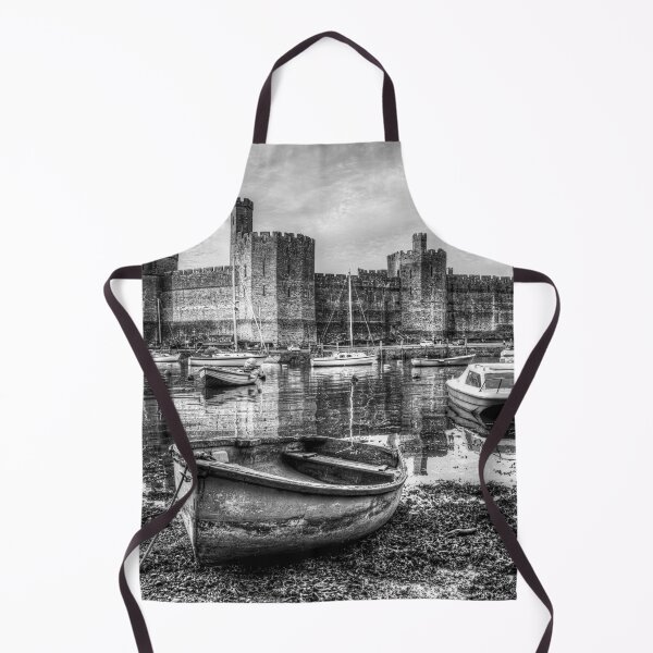 Item preview, Caernarfon Castle Glowing At Dusk, Black And White designed and sold by Paul Thompson Photography.