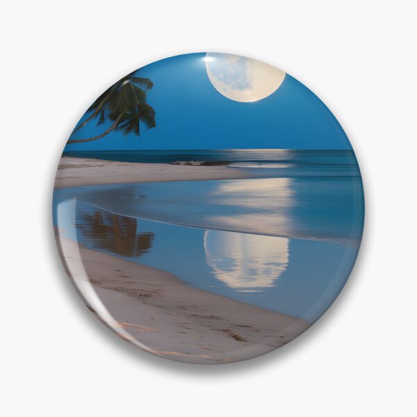 Item preview, A full moon illuminates the ocean designed and sold by TsubakiSakura34.