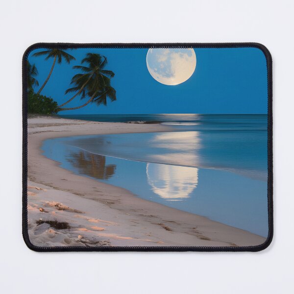 Item preview, A full moon illuminates the ocean designed and sold by TsubakiSakura34.