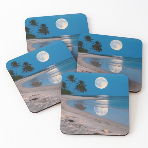 Item preview, A full moon illuminates the ocean designed and sold by TsubakiSakura34.