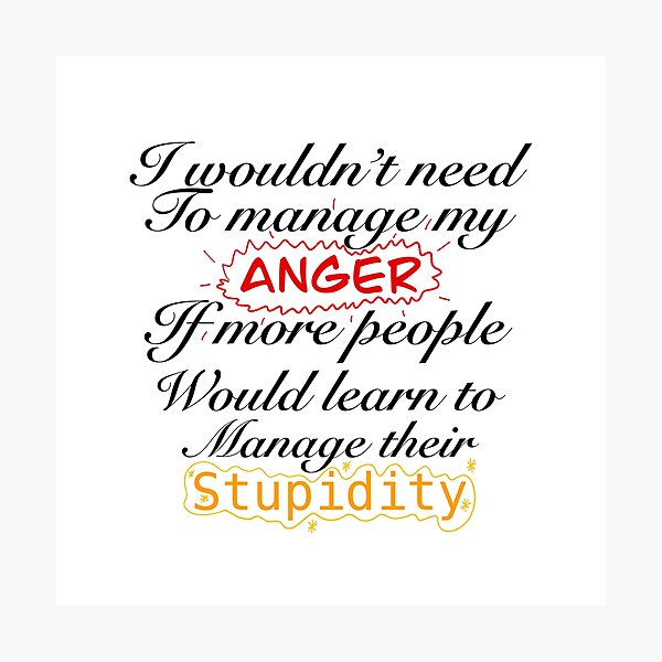 Item preview, Anger management, funny design designed and sold by SezzysScribbles .