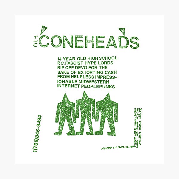 Item preview, The Coneheads - L​.​P​.​1. aka "14 Year Old High School PC​-​Fascist Hype Lords Rip Off Devo for the Sake of Extorting $​$​$ from Helpless Impressionable Midwestern Internet Peoplepunks L​.​P​.​ designed and sold by neusyndrome.