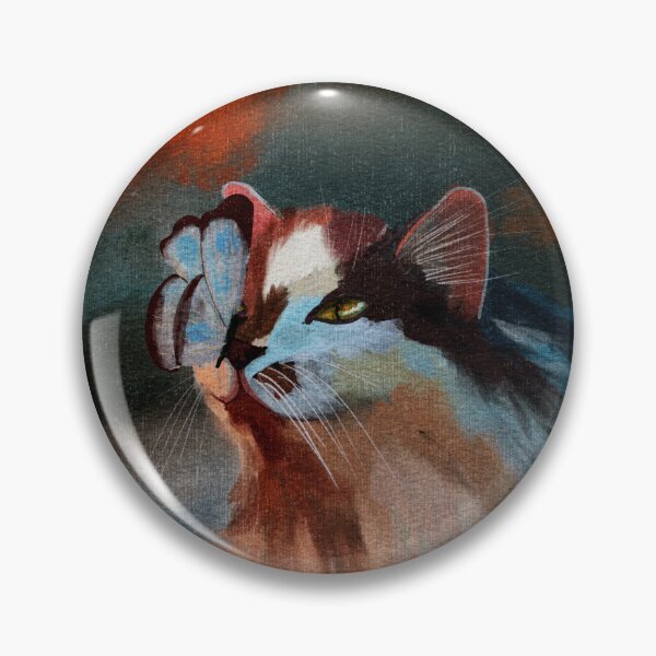 Item preview, Dramatic cat and butterfly  designed and sold by SketchyHeart.