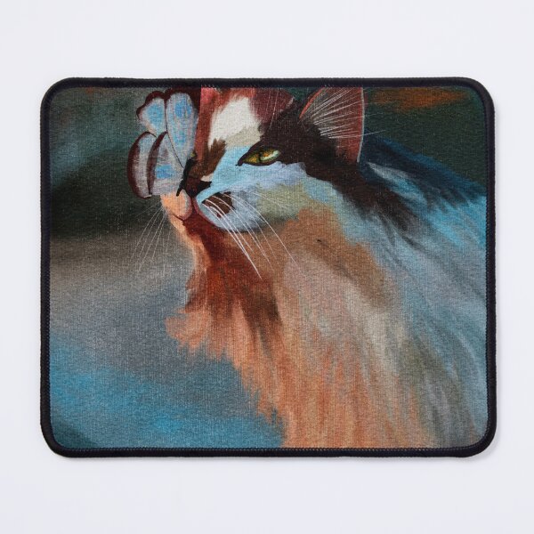 Item preview, Dramatic cat and butterfly  designed and sold by SketchyHeart.