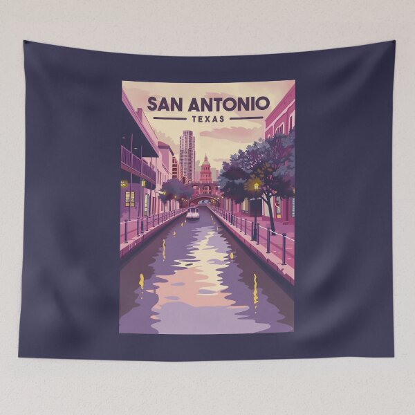 Item preview, A Vintage Travel Art of San Antonio - Texas   designed and sold by GoodOldVintage.