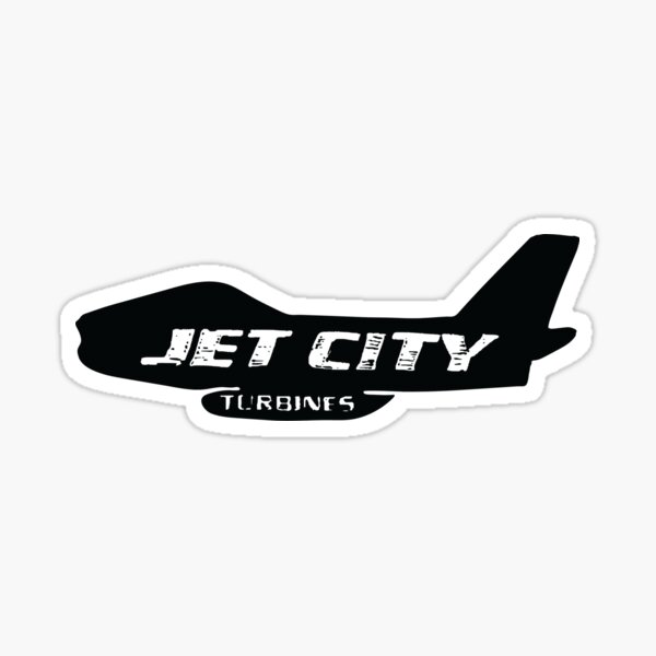 Black Jet City Logo Sticker