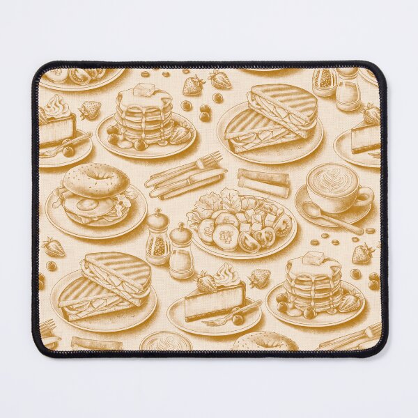 Item preview, Coffee Shop Toile - burnt orange on pale pink designed and sold by Perrin Le Feuvre.