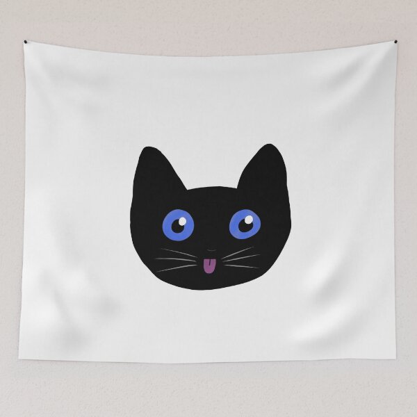 Item preview, Black cat with blue eyes designed and sold by kitty-kingdom.