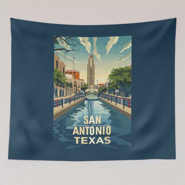 Item preview, A Vintage Travel Art of San Antonio - Texas   designed and sold by GoodOldVintage.