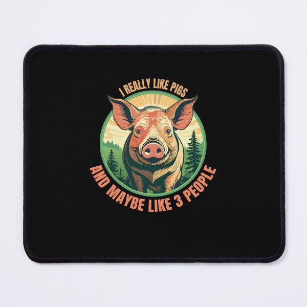 Item preview, I Like Pigs And Maybe Like 3 People Pig Lover Farmer Retro designed and sold by smartrocket.