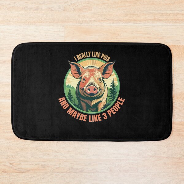 Item preview, I Like Pigs And Maybe Like 3 People Pig Lover Farmer Retro designed and sold by smartrocket.