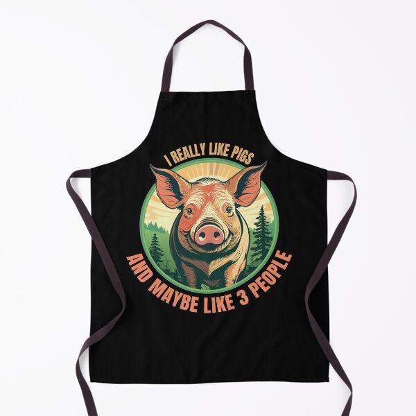 Item preview, I Like Pigs And Maybe Like 3 People Pig Lover Farmer Retro designed and sold by smartrocket.