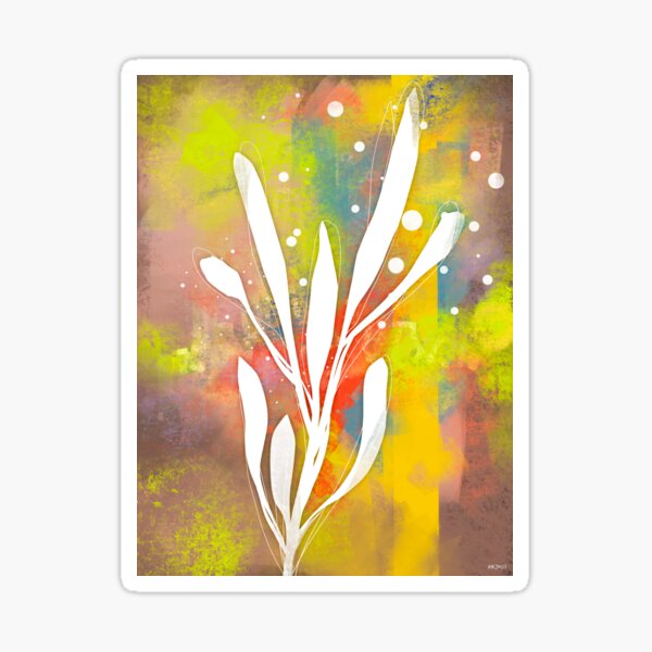 Item preview, Botanical Abstract Painting Home Decor Art Print Portrait designed and sold by Kronekocrafts.