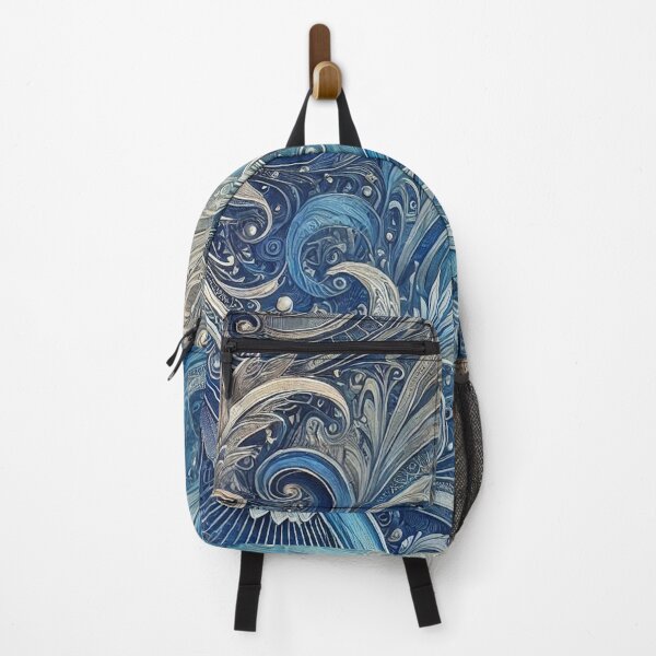 Item preview, Artful Fusion in Blue and Silver designed and sold by LegademaArt.