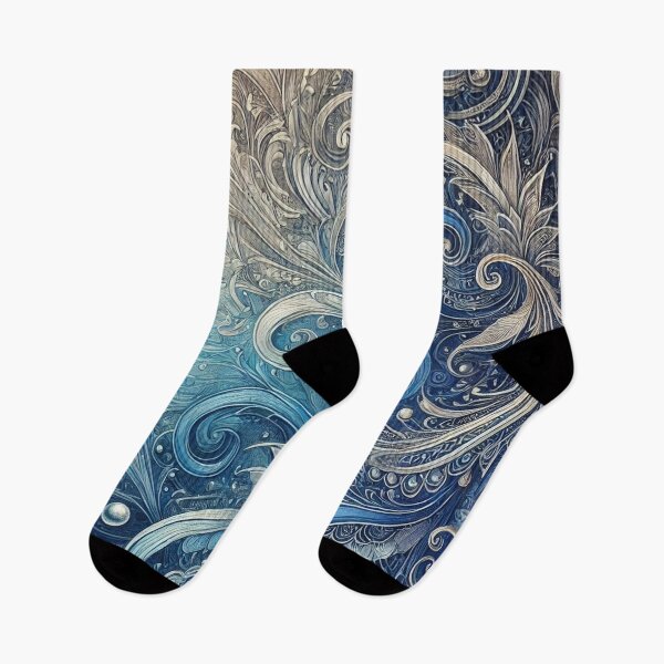 Item preview, Artful Fusion in Blue and Silver designed and sold by LegademaArt.