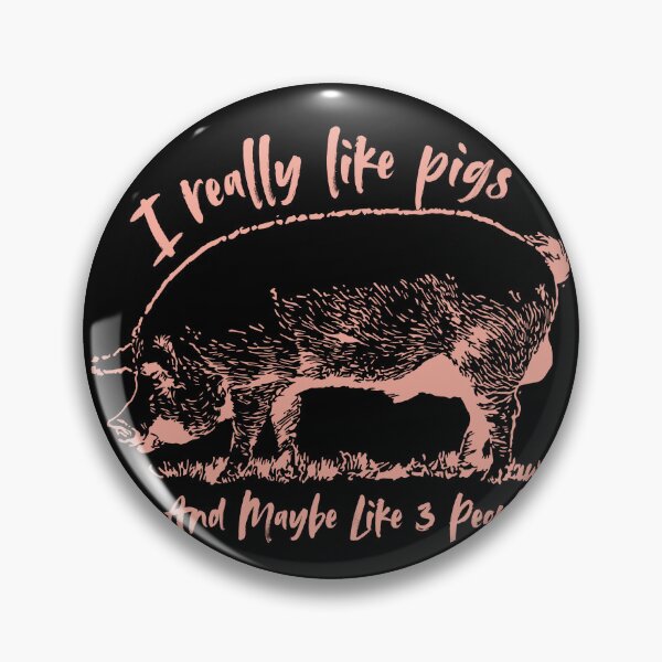 Item preview, I Like Pigs And Maybe Like 3 People Pig Lover Farmer Retro designed and sold by smartrocket.