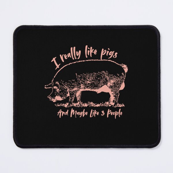 Item preview, I Like Pigs And Maybe Like 3 People Pig Lover Farmer Retro designed and sold by smartrocket.