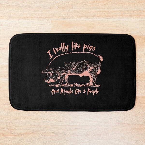 Item preview, I Like Pigs And Maybe Like 3 People Pig Lover Farmer Retro designed and sold by smartrocket.