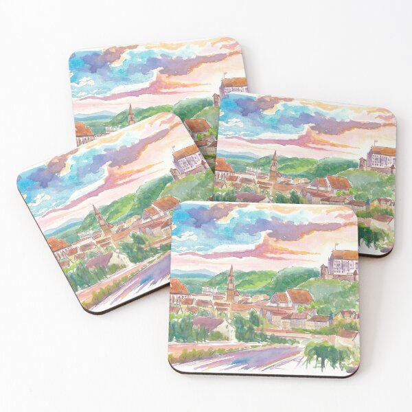 Item preview, A Perfect Landshut View from Birkenberg with Old Town in Focus designed and sold by artshop77.