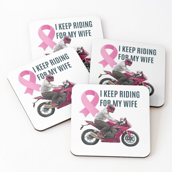 Aperçu de l'œuvre i keep riding for my wife breast cancer and motocucle créée et vendue par Jessica art.