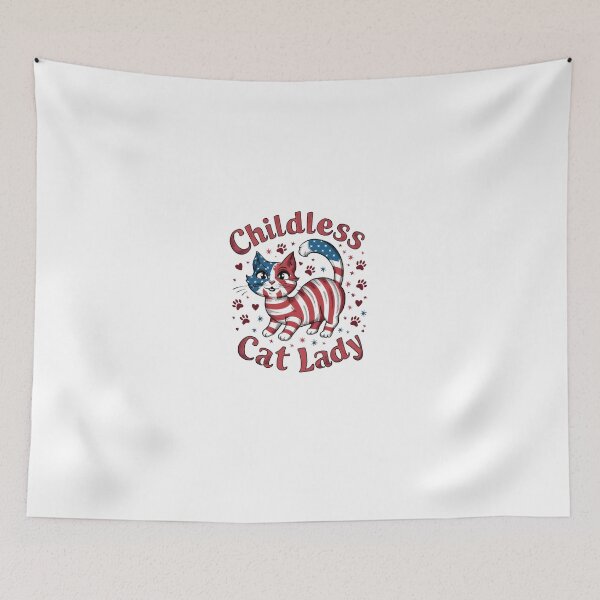 Item preview, Childless Cat Lady - 2024 Kamala Harris designed and sold by TahfahTk.