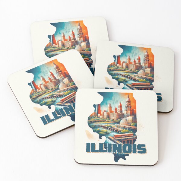 Item preview, ILLINOIS United States of America, artistic shape designed and sold by Margival.