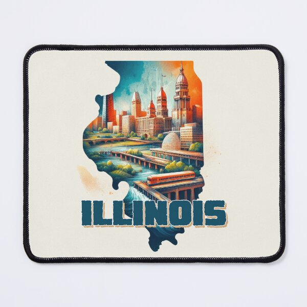 Item preview, ILLINOIS United States of America, artistic shape designed and sold by Margival.